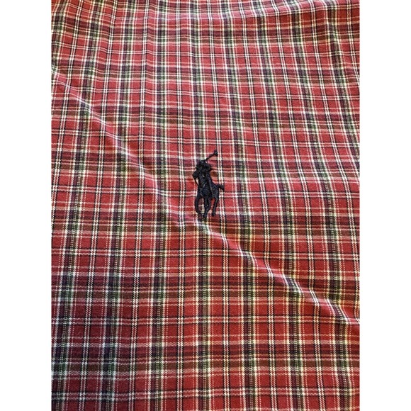 Ralph Lauren Classic Fit Red/Black Plaid w/Black Pony Button Up Shirt Size XXL - Picture 5 of 12